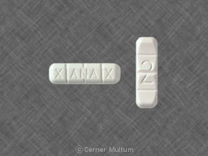 WHITE XANAX BAR WITH 2 ON THE BACK